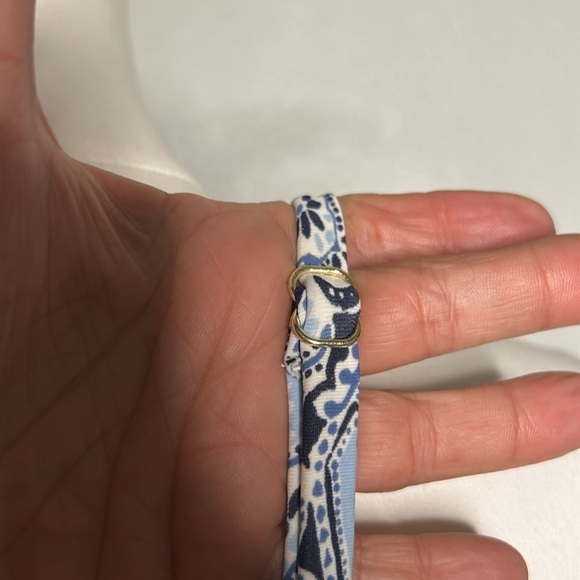 KONA SOL Halter Blue Floral Botanical‎ Blue & White Tankini Swimsuit Swim Top - Picture 8 of 14